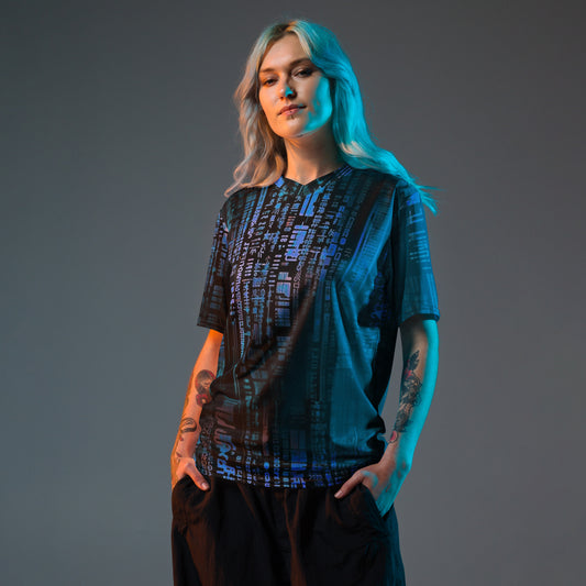 Data R Everywhere 03 - Recycled unisex sports jersey - Data Glitch