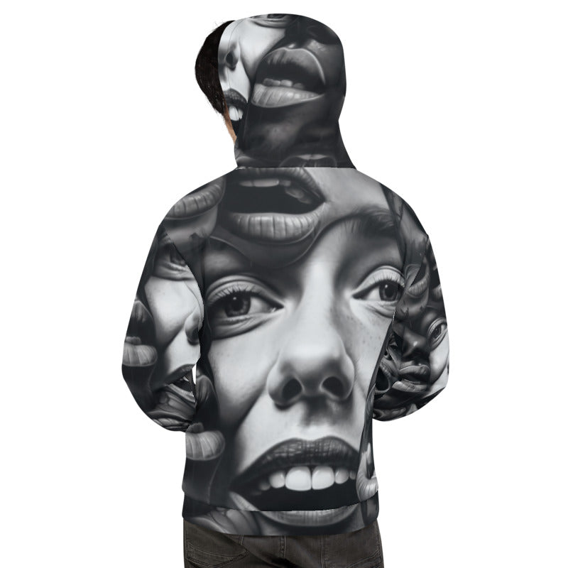 Chatty Gurl 01 Unisex Hoodie #Dada #Surrealism #AcidTrip #BadAcid