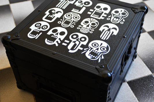 "liquid sky dj modular" - eurorack flightcase - 1x 3U & 3x 1U / each row 50 hp - with liquid sky powerbus