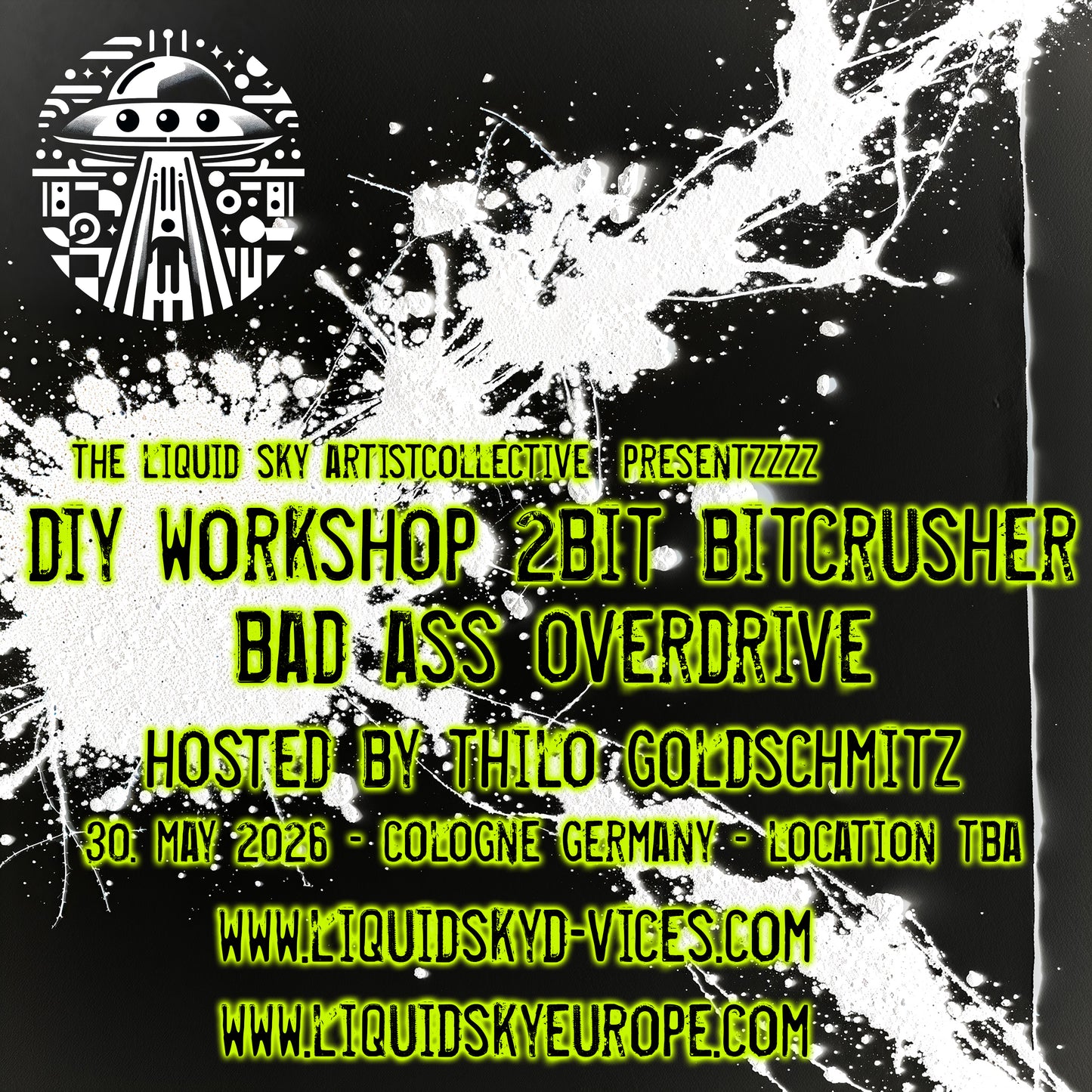 DIY workshop 2bit bitcrusher / bad ass overdrive 30. may 2026 cologne, germany