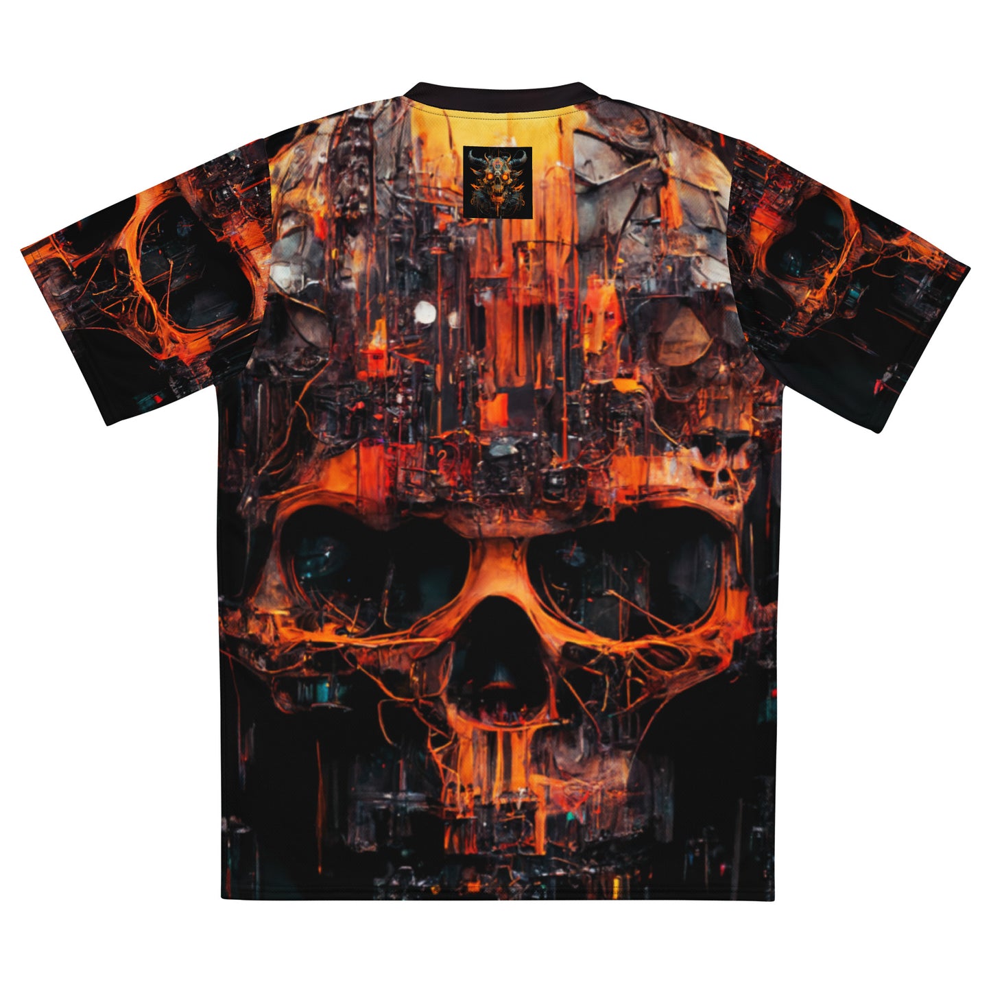 Glitch Skull 01 Recycled unisex sports jersey Djungle Fever
