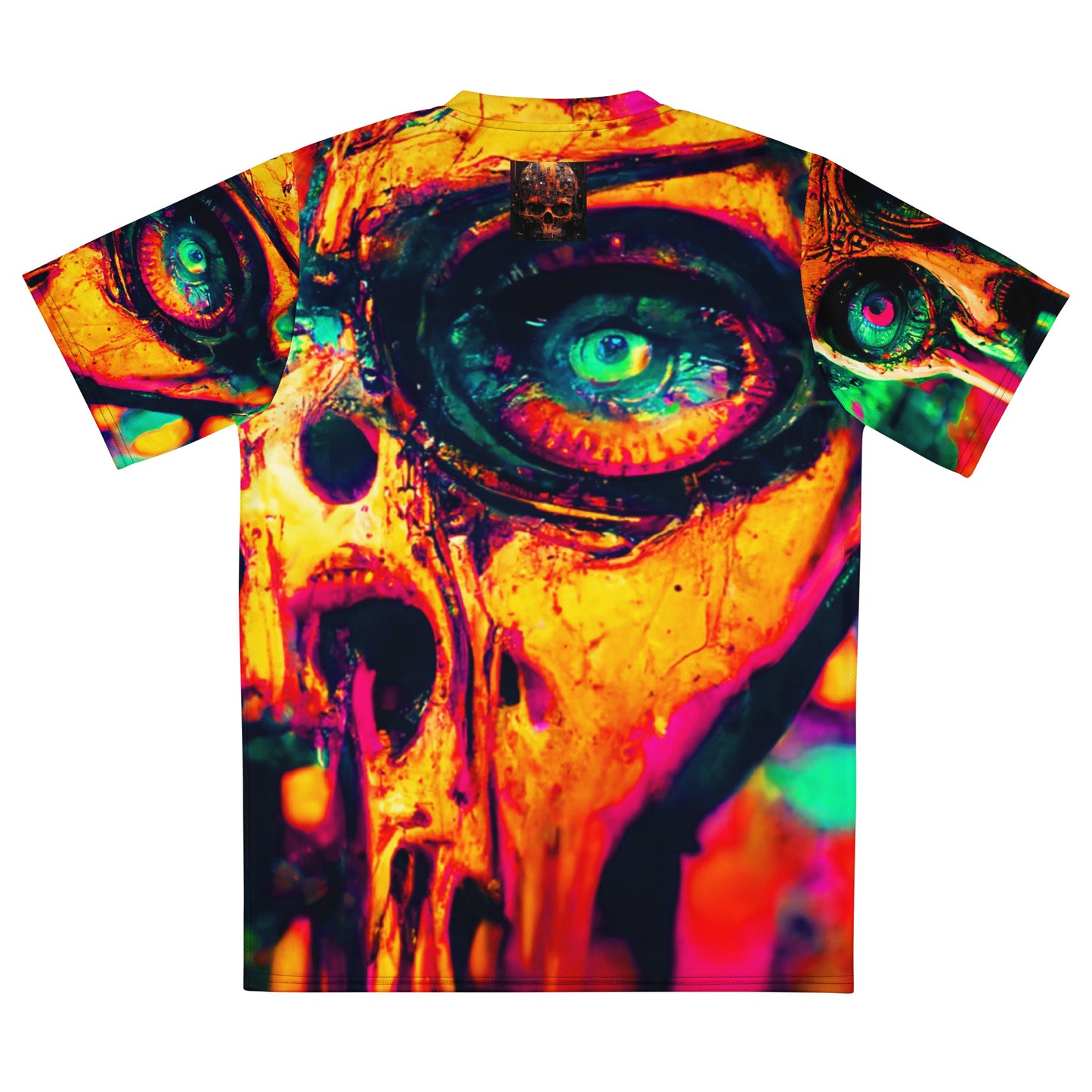 Melting Zombie 01 Recycled unisex sports jersey Acid Pop Art