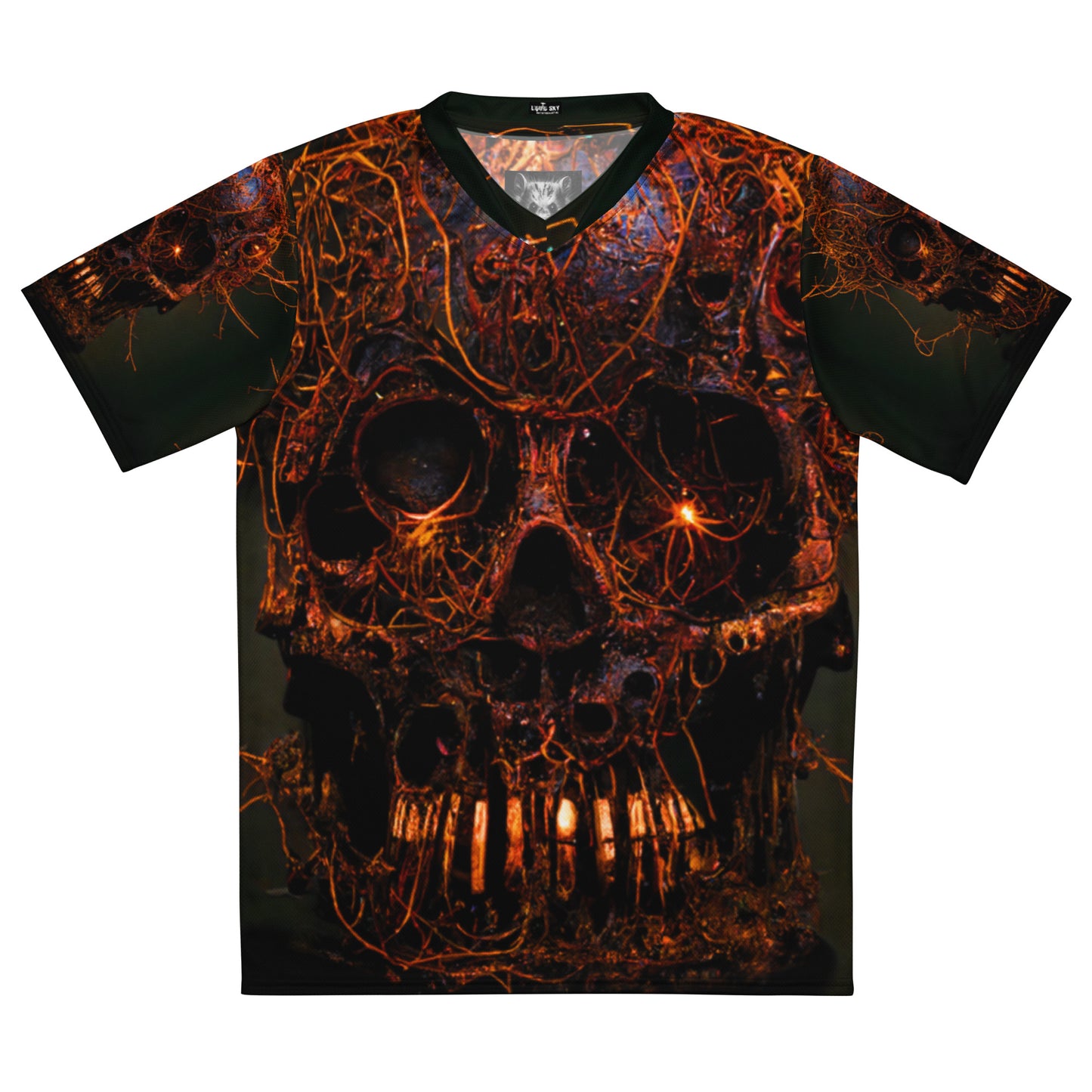 Wire Skull - Recycled unisex sports jersey - Skate Wear / Club Wear