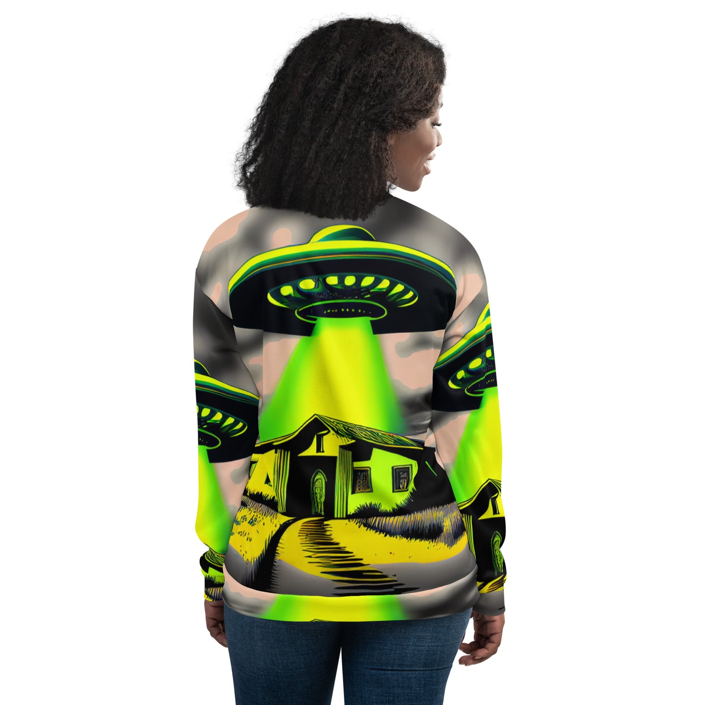 Alentejo UFO Landing Unisex Bomber Jacket