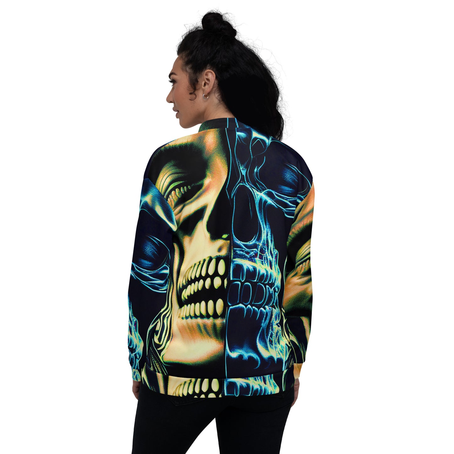 Split Skull 01 Unisex Bomber Jacket