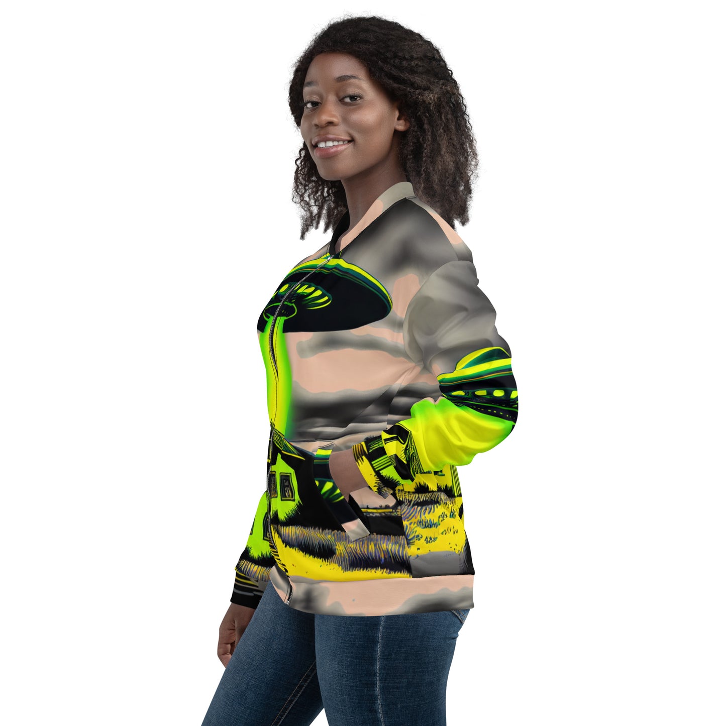 Alentejo UFO Landing Unisex Bomber Jacket