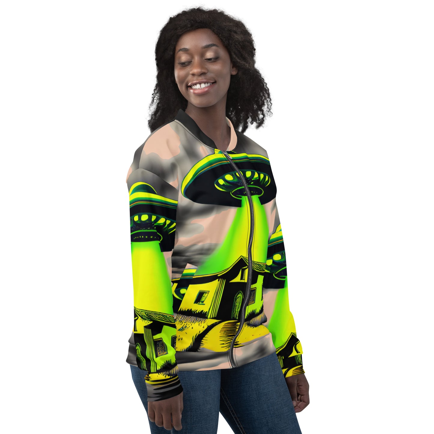 Alentejo UFO Landing Unisex Bomber Jacket
