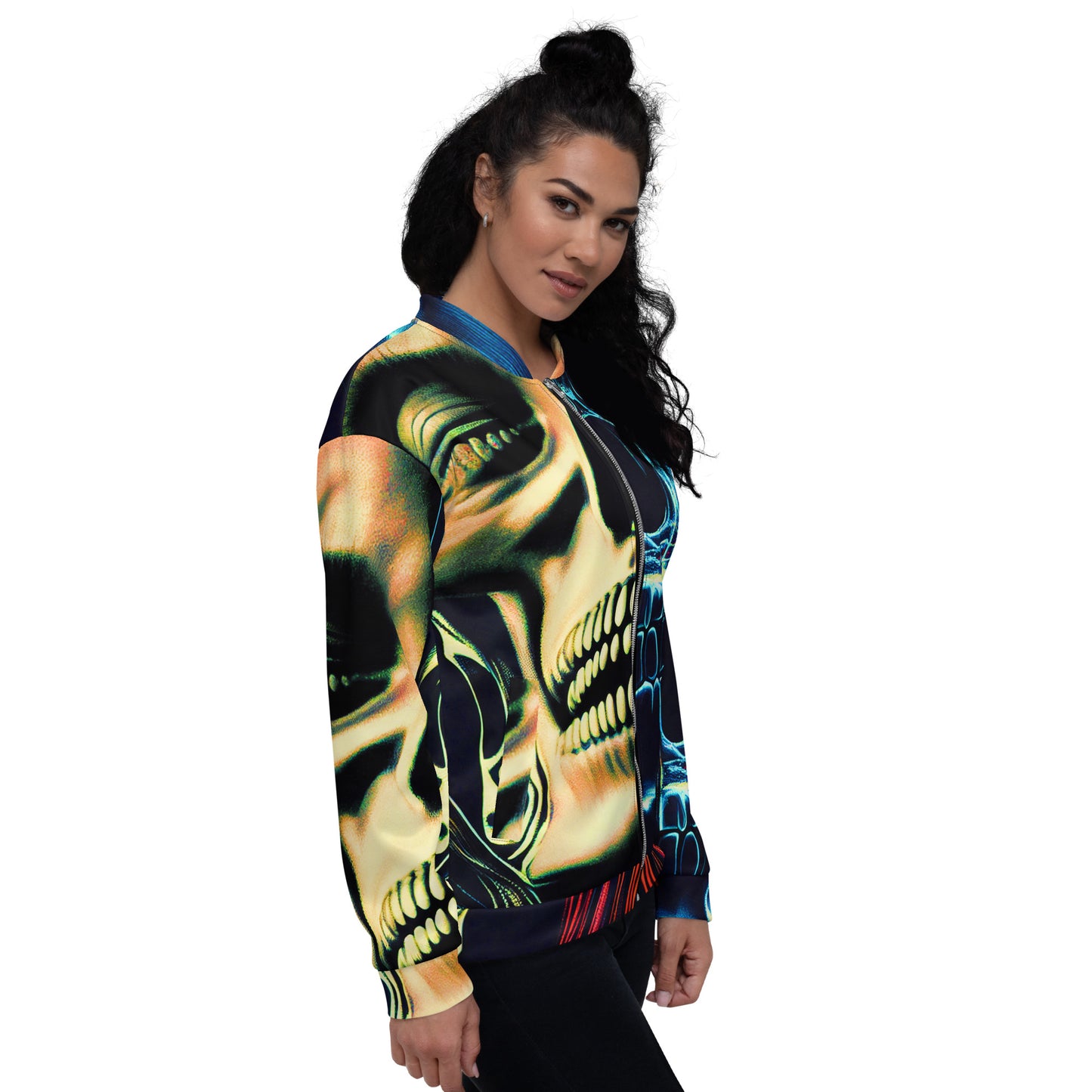 Split Skull 01 Unisex Bomber Jacket