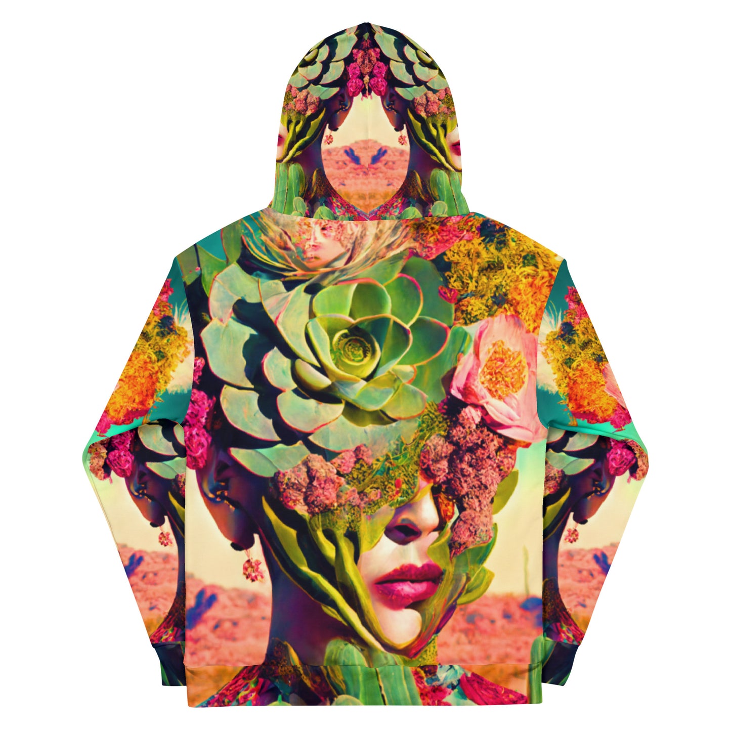 Madame Cactus 01 - 4 the Peyote Lovers: Unisex Tripart Hoodie