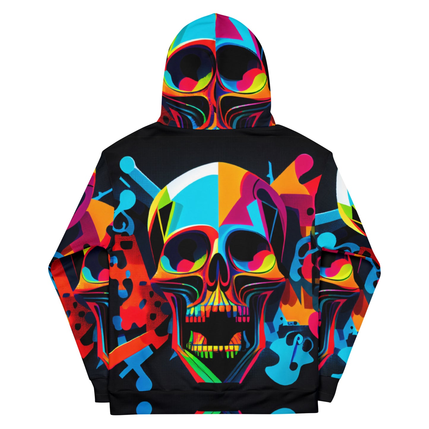 Pop Art Acid Skull 01 Unisex Hoodie Skate Wear / Street Wear / Club Wear