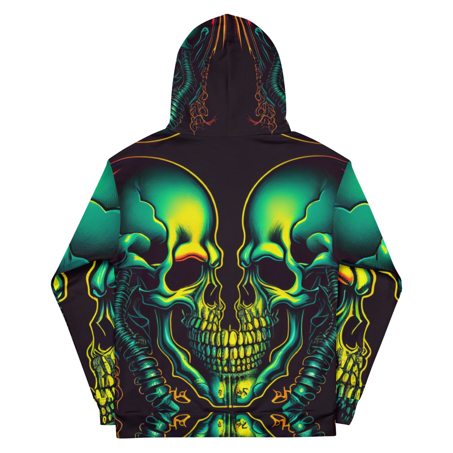 Split Skull 04 Unisex Hoodie Skate Wear / Street Wear / Club Wear