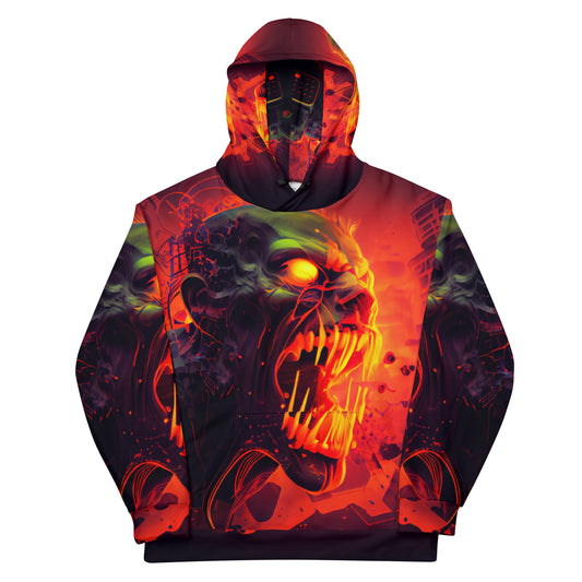 Ready 4 Breakfast? Zombie Acid Attack - Unisex Hoodie - Club Wear / Skate Wear