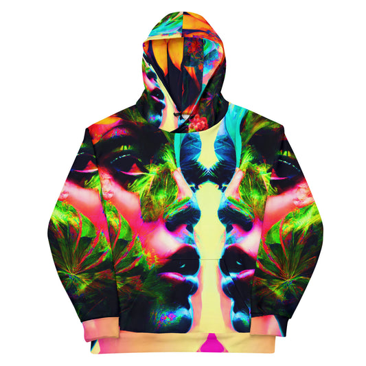 Acid Flower Power 01 B - Unisex Hoodie