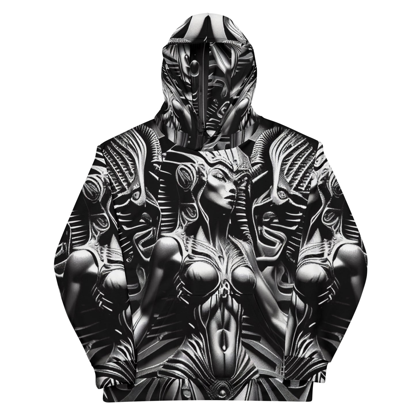 Art Deco Alien Queen 04 - Unisex Hoodie - Retro Scifi Chique