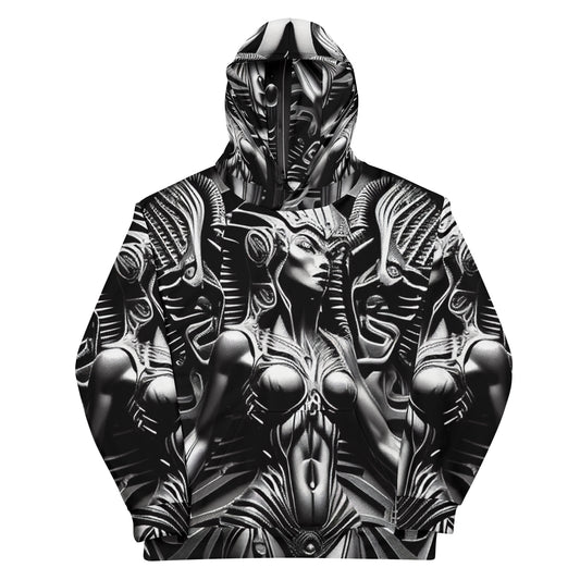 Art Deco Alien Queen 04 - Unisex Hoodie - Retro Scifi Chique