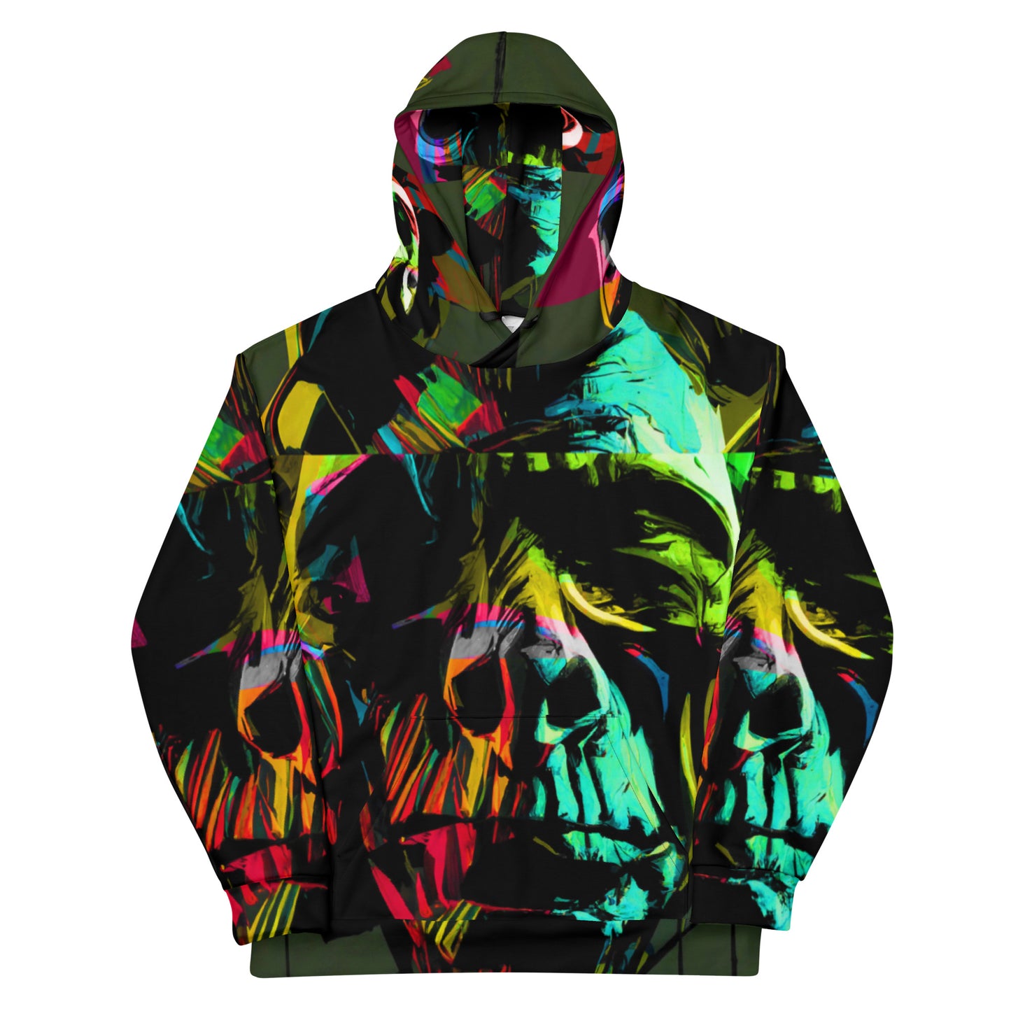 Pop Art Acid Monkey Skull 01 Unisex Hoodie
