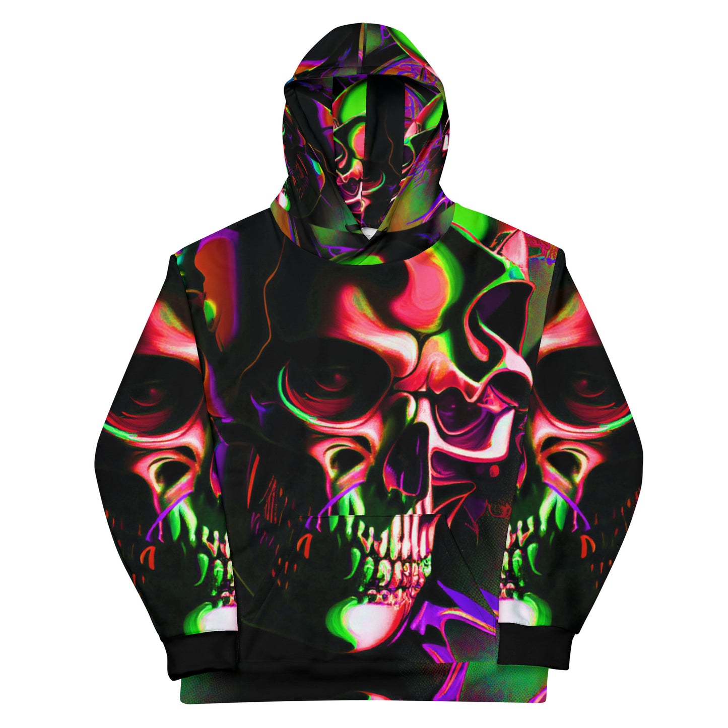 Pop Art Acid Skull 08 Unisex Hoodie Skate Wear / Club Wear / Stage Fashion