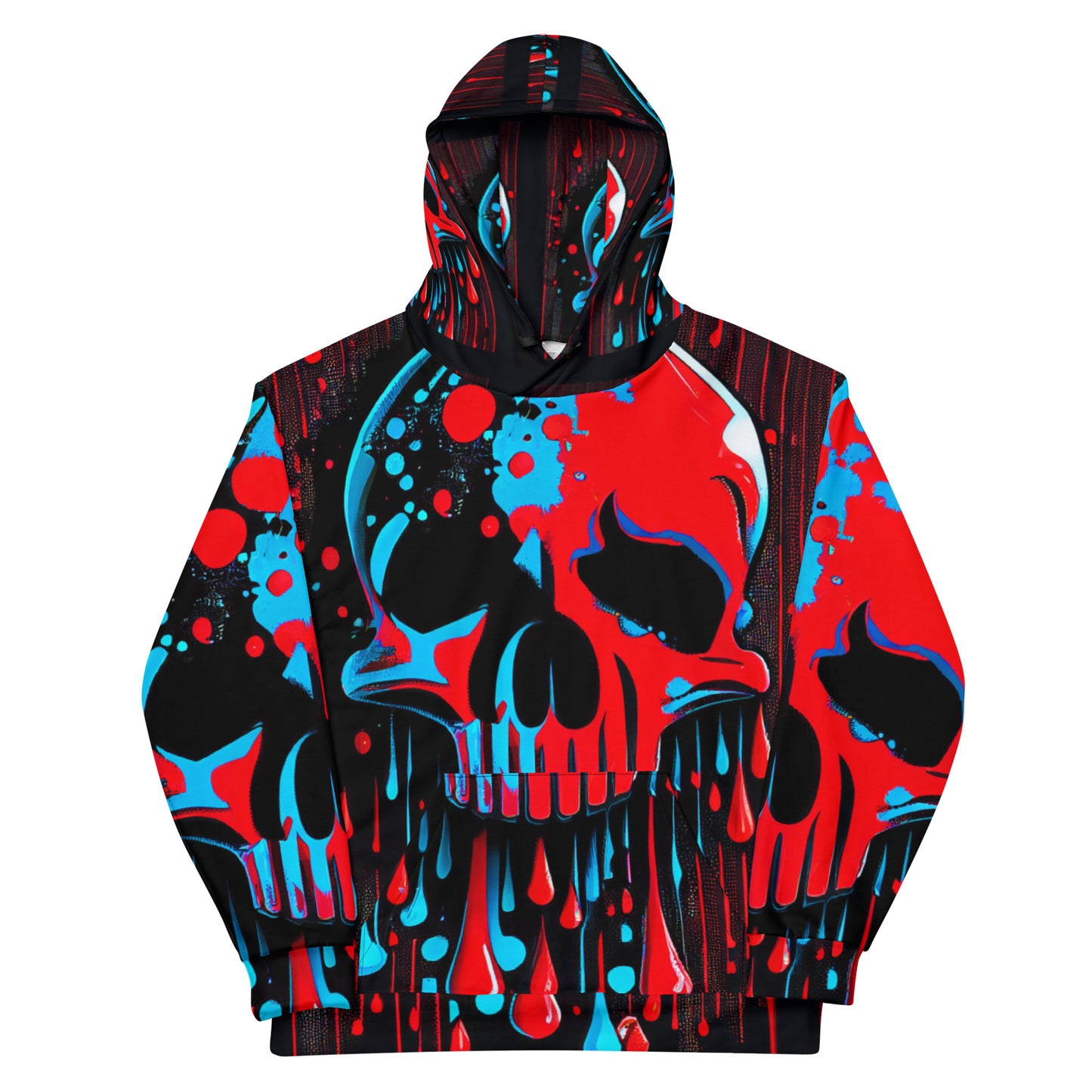 Acid Skull 02 Pop Art Unisex Trip Hoodie Skate Wear / Club Wear / DJ.ungle Fever