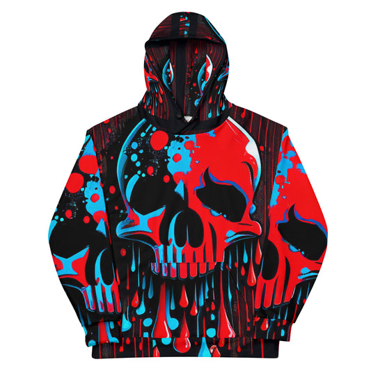 Acid Skull 02 Pop Art Unisex Trip Hoodie  Skate Wear / Club Wear / DJ.ungle Fever