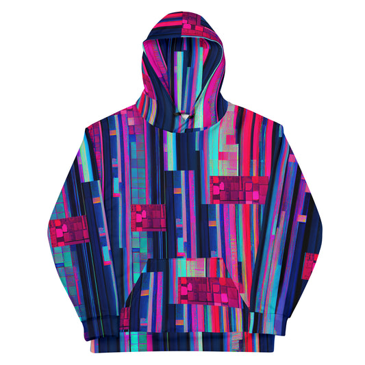 Glitch 02 Unisex Hoodie Skate Wear / Club Wear / Street Wear / Stage Fashion