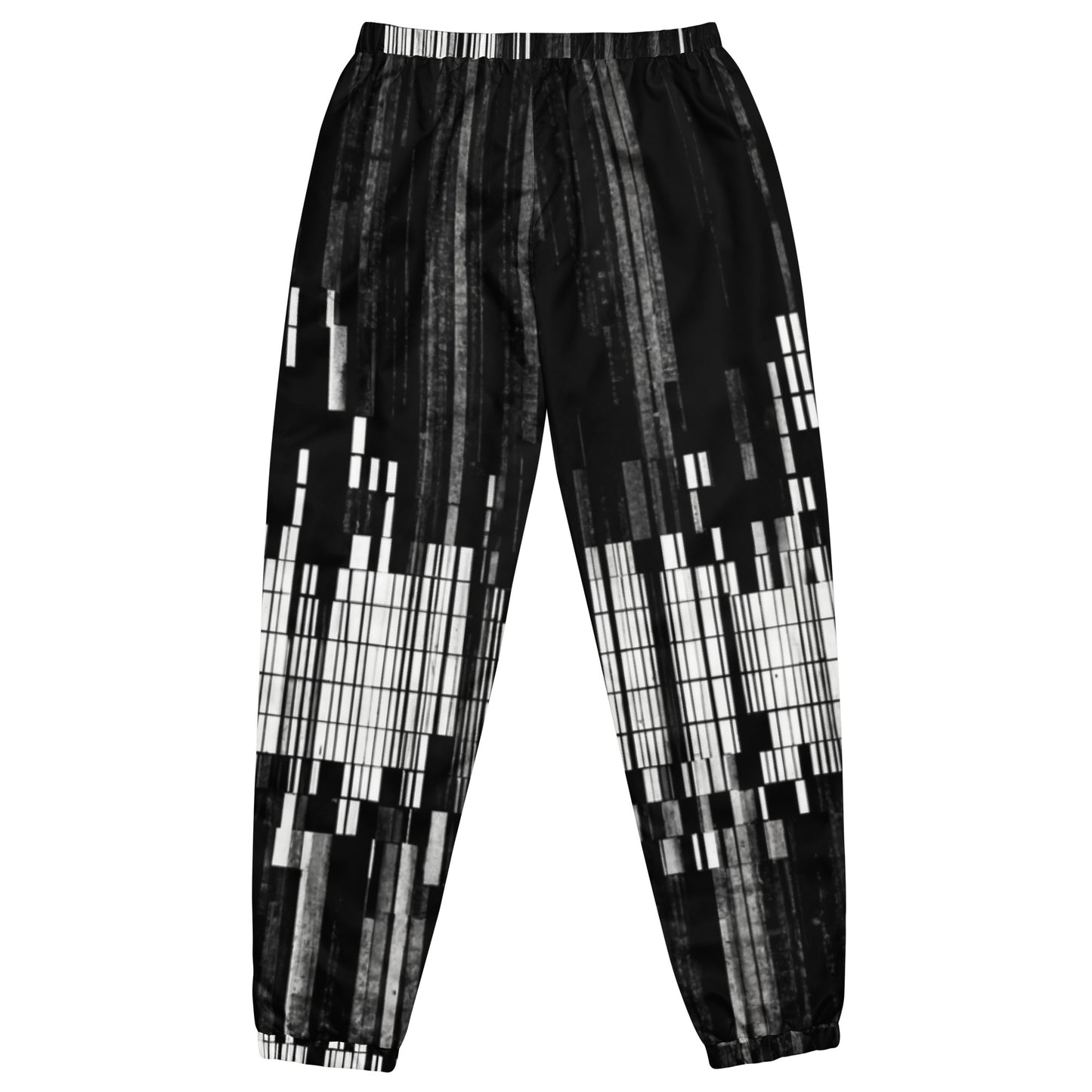 Black n White Glitch 01 Unisex TR.ack Pants