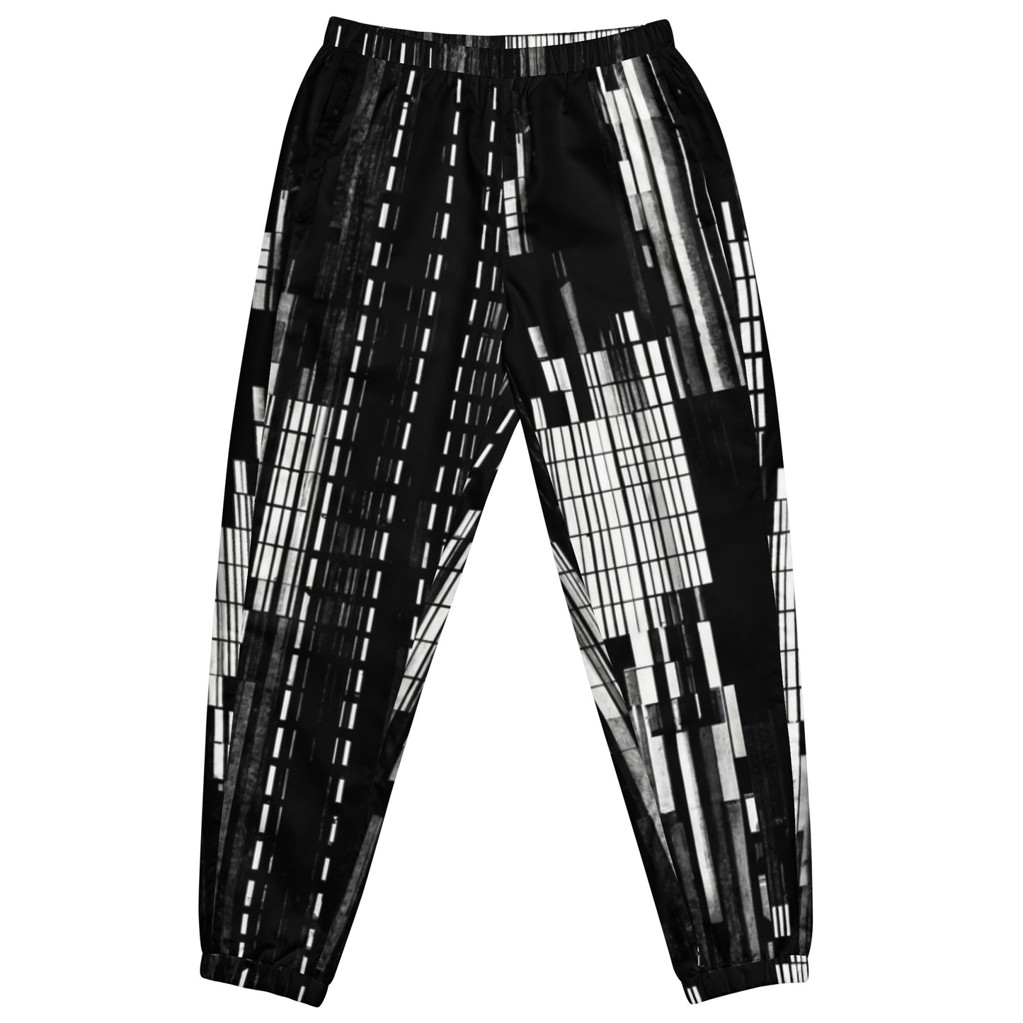 Black n White Glitch 01 Unisex TR.ack Pants