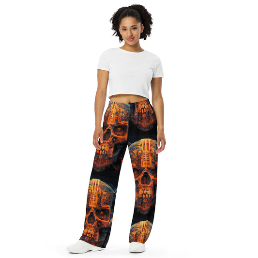 Acid Skulls 03 unisex wide-leg pants - Djungle Fever