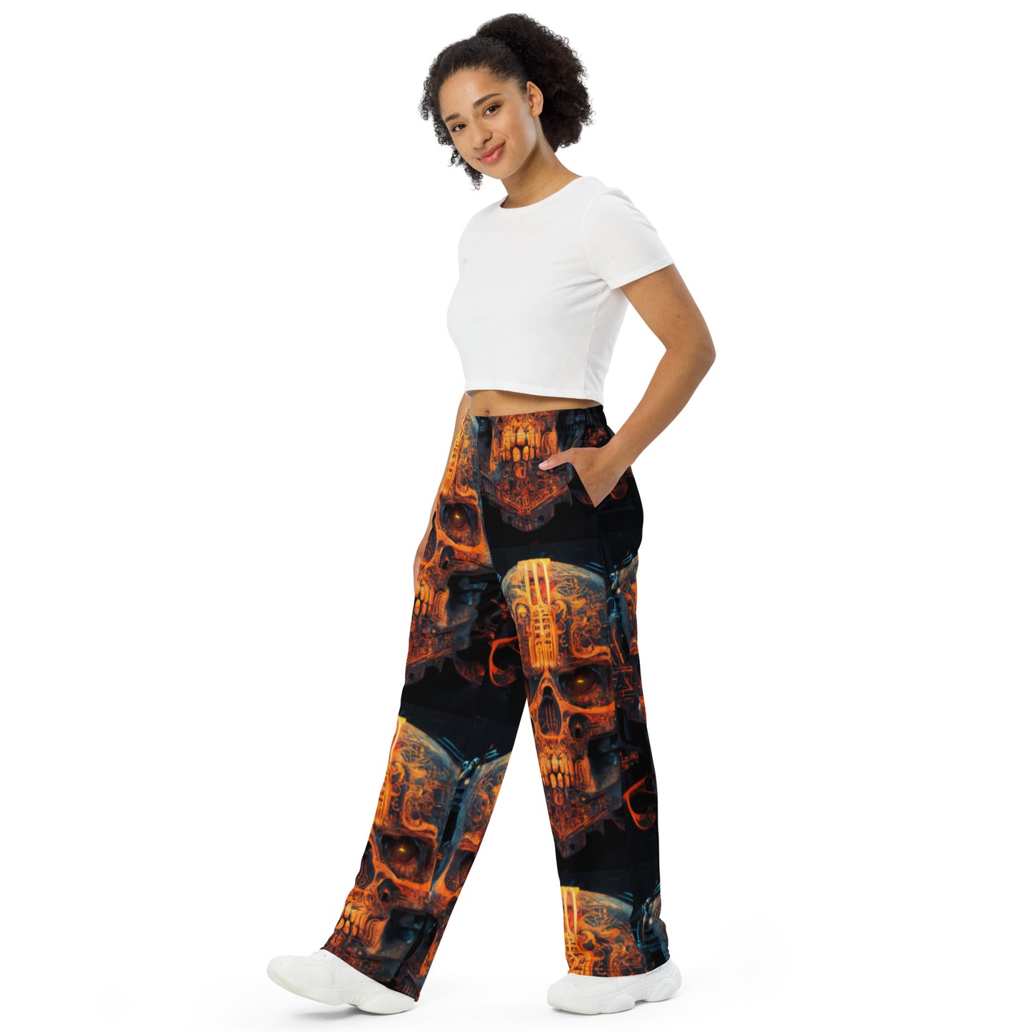 Acid Skulls 03 unisex wide-leg pants - Djungle Fever