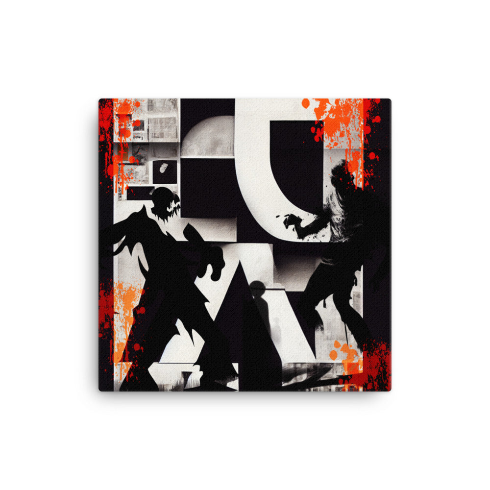 Neo Dada Collage 01 - Artprint on Canvas 16" x 16"