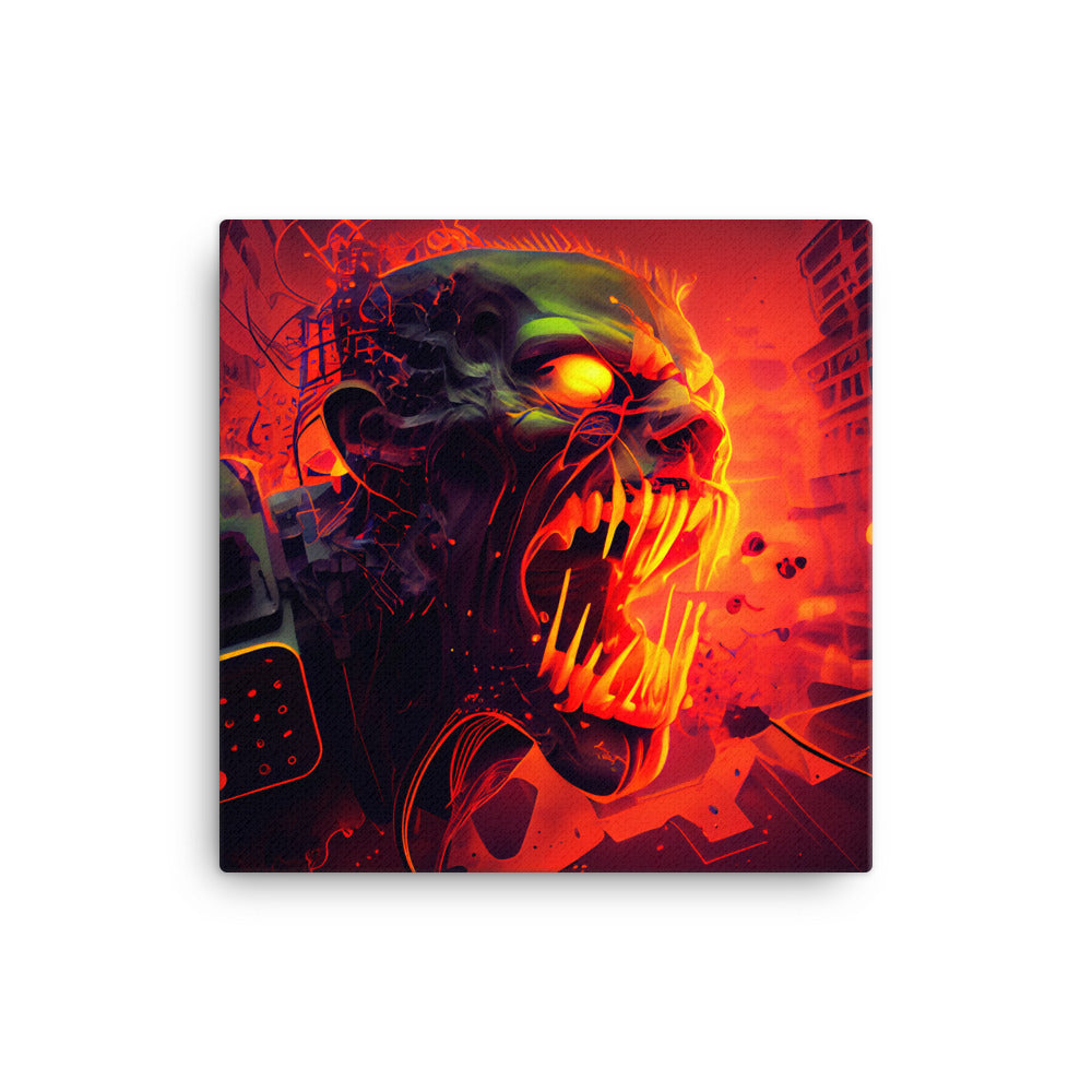 Ready 4 Breafast .... Zombie Pop Art on Canvas 16" x 16"