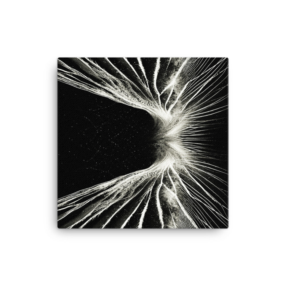 White Lines White Structures 02 - Canvas 16" x 16"