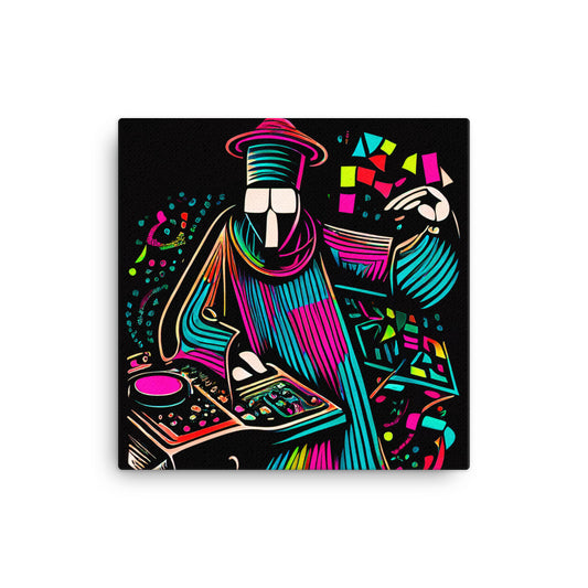 Da Drummachine Doc - Artprint on Canvas 16" x 16"