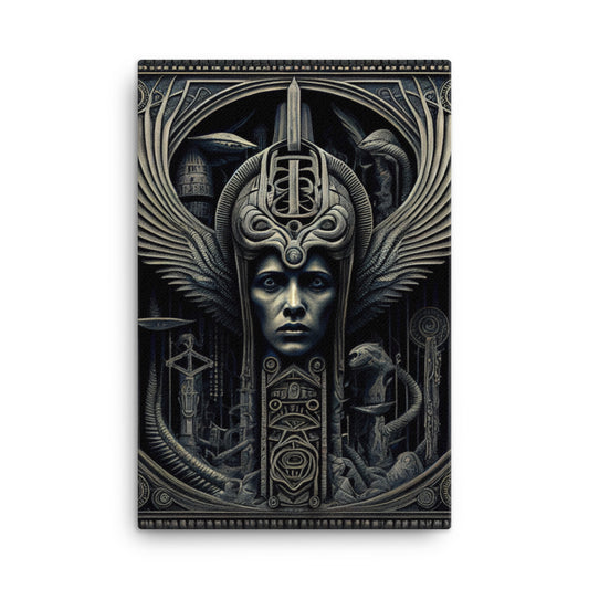 Art Deco Retro SciFi Canvas 24" x 36"