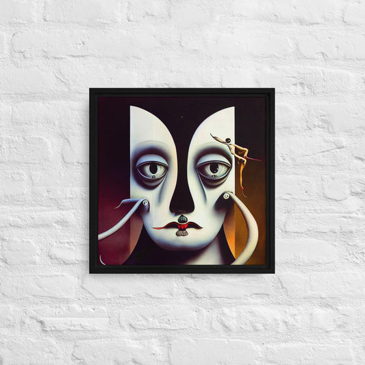 Dada Dude 04 Framed canvas 16" x 16"
