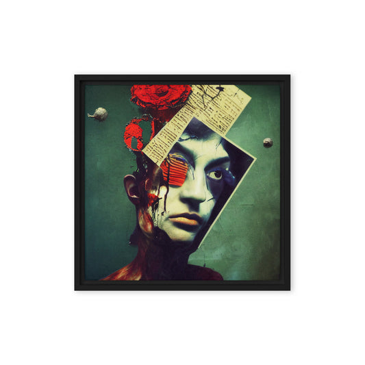 Dada Dude 03 Framed canvas 16" x 16"