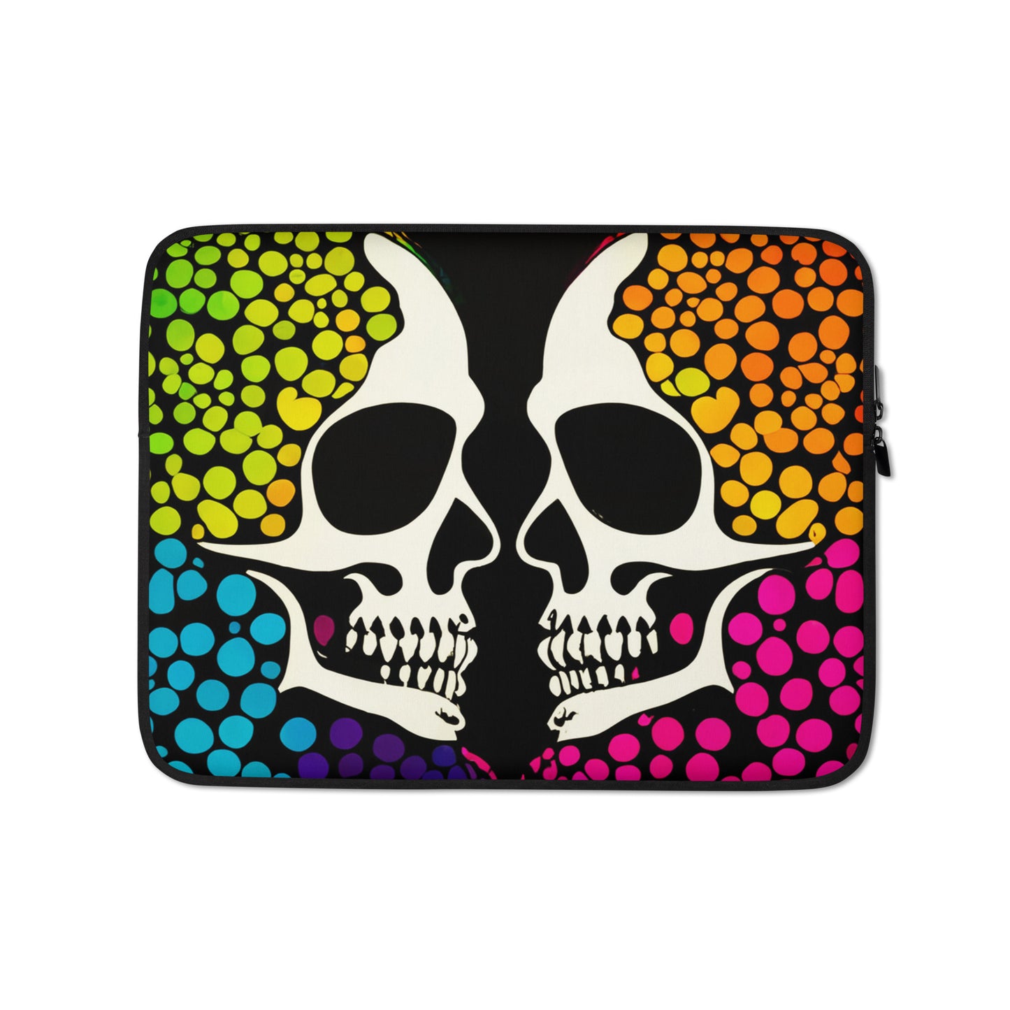 Laptop Sleeve Kissing Skulls 03 Pop Art