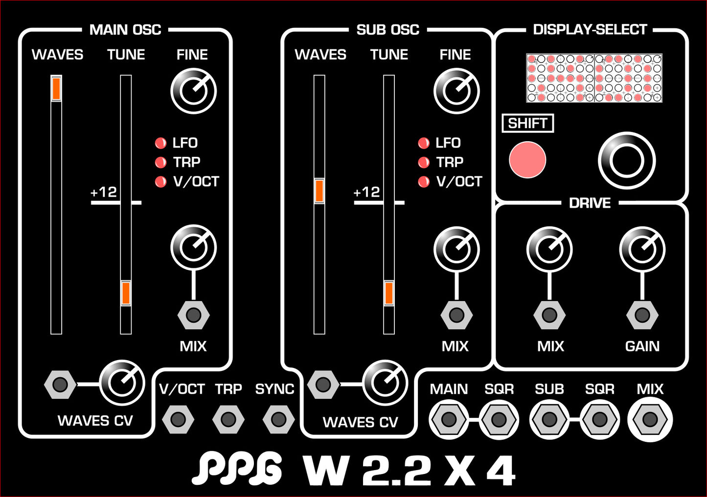 PPG W2.2x4 - Dual Wavetable Oscillator with all wave 2.2 wavetables - LIMITED EDITION