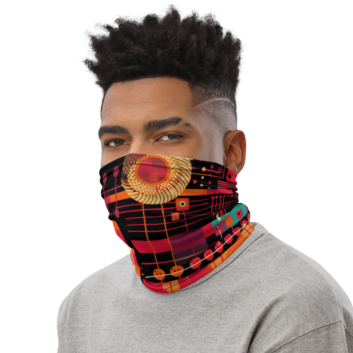 Summer Of Glitch 01 Neck Gaiter