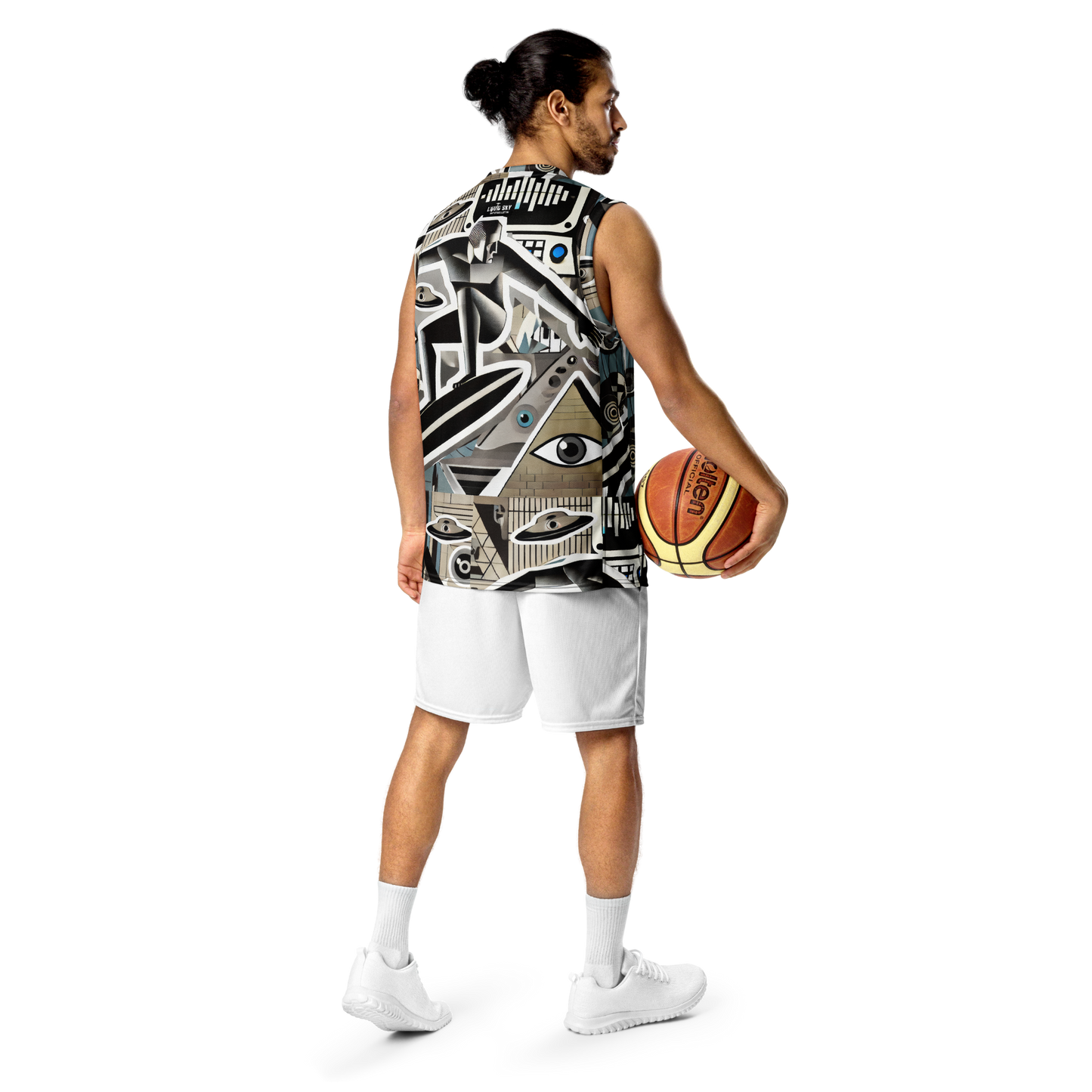 DaDa Waveform Surfer Recycled unisex basketball jersey