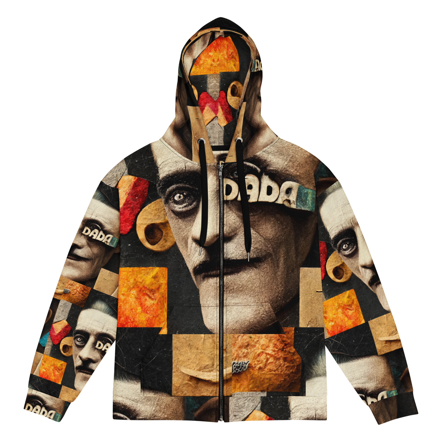 Dada Face 2401 - Ecofriendly Unisex zip hoodie #clubwear #stagefashion #skatewear