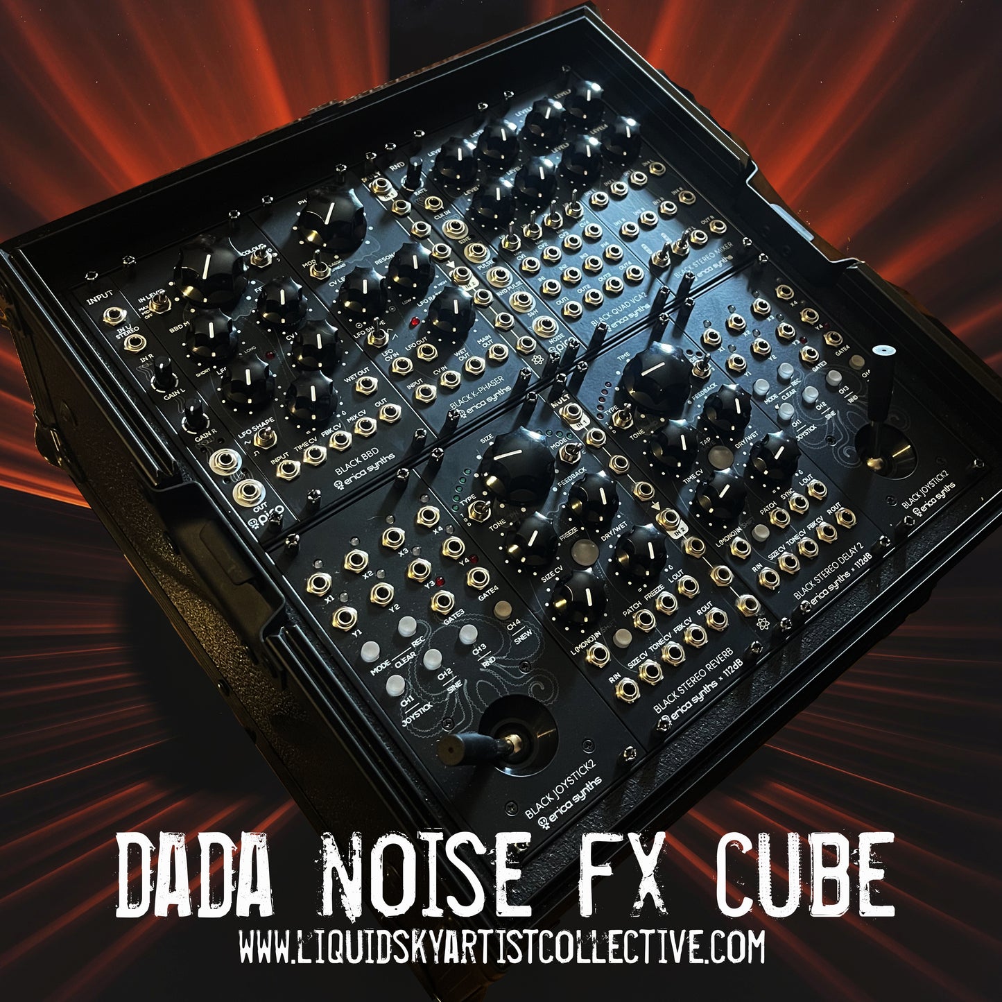 liquid sky & erica synths: dada noise FX cube, modular multi effect system
