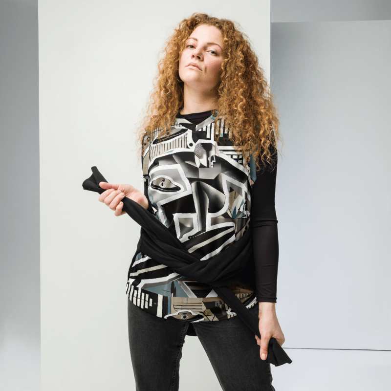 DaDa Waveform Surfer Recycled unisex basketball jersey