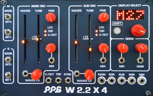 PPG W2.2x4 - Dual Wavetable Oscillator with all wave 2.2 wavetables - standard edition blue