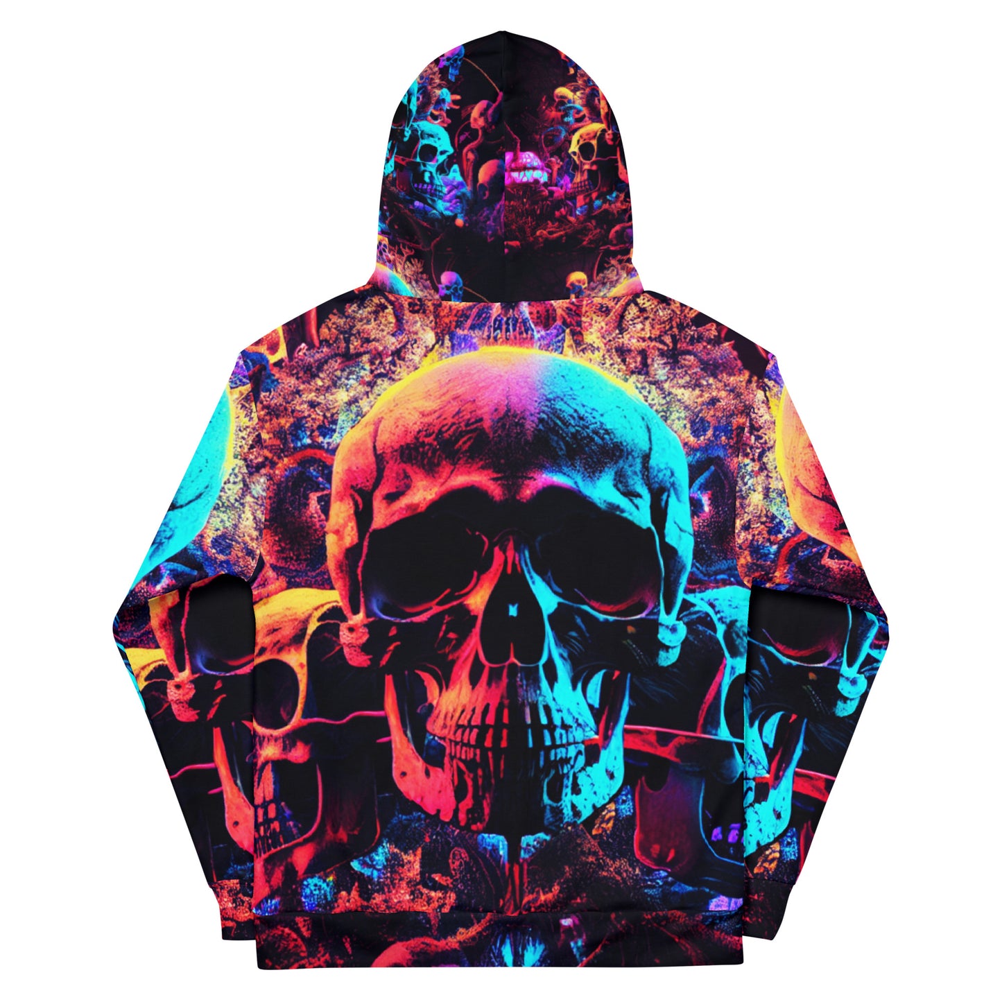 Acid Skulls 04 Unisex Hoodie Djungle Fever - Club Wear / Skate Wear / Rave Wear