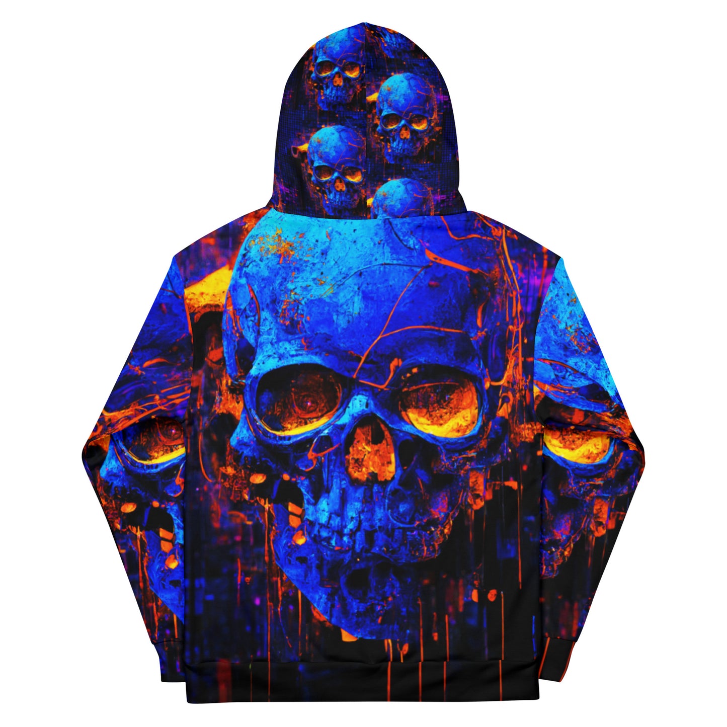 Blue Blue Skull 01 Unisex Hoodie - an Acid Skulls Special