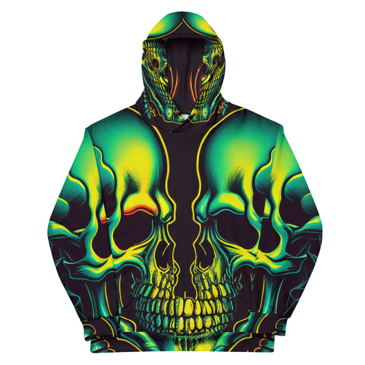 Split Skull 04 Unisex Hoodie Skate Wear / Street Wear / Club Wear