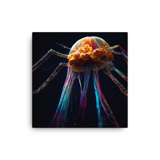 Acid Jellyfish 02 - Artprint on Canvas 16" x 16"