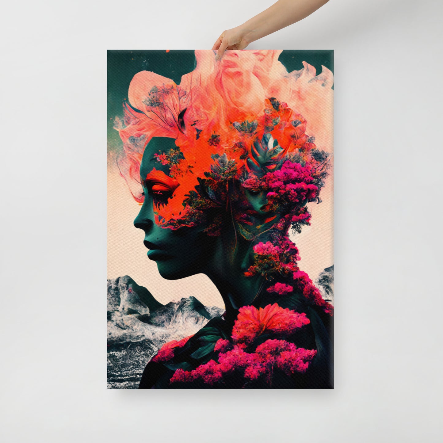 Acid Flower Power 03 - Artprint on Canvas 24" x 36"