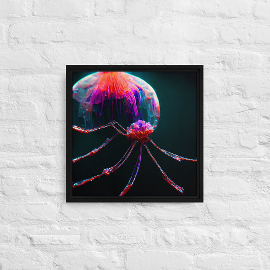 Acid Jellyfish 06 Framed canvas 16" x 16"