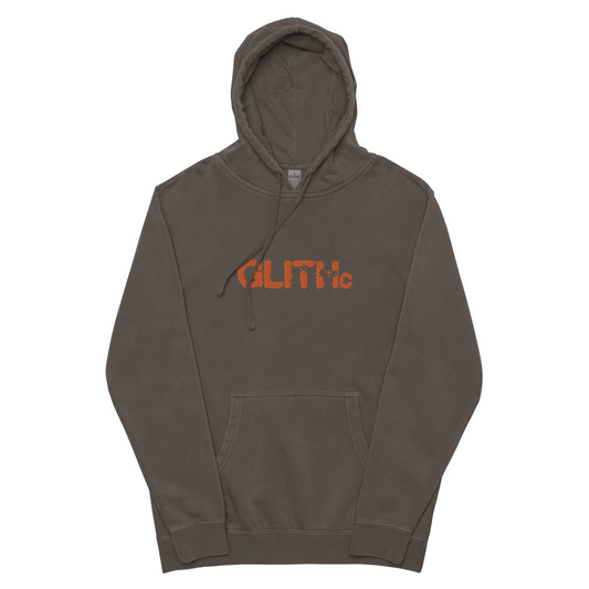 GLITHc - embroidery - Unisex pigment-dyed hoodie